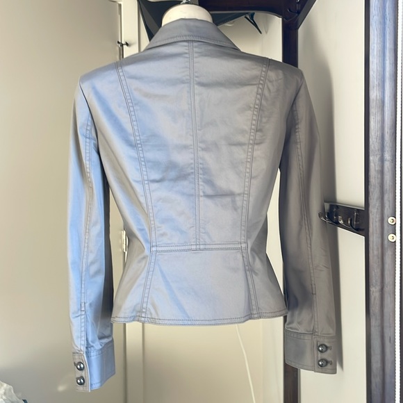 WHBM Gray  Military Jacket with pewter buttons - Picture 5 of 10